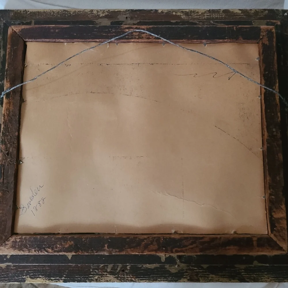 Swedish 19th Century Hand Carved Painted Wood Mirror